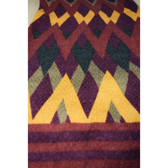 Chevron Striped Square 48"x48" Scarf Multi-Color Frayed Edges Promod Wrap Shawl - Picture 8 of 9